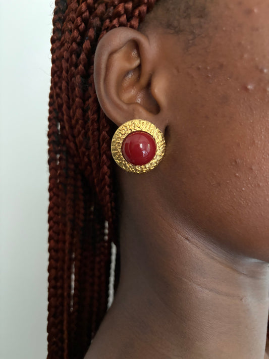 Carrie Red Earring