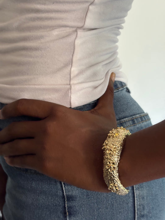 Talia Floral Cuff Bracelet
