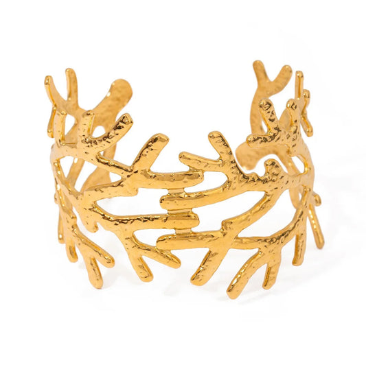 Aisha Corel Cuff Bracelet