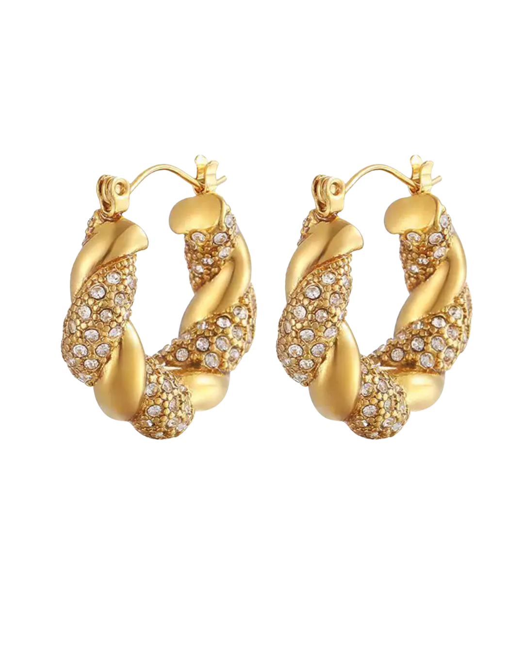 August Crystal Twist Earring