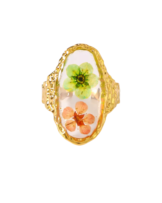 Mia Floral Oval Ring