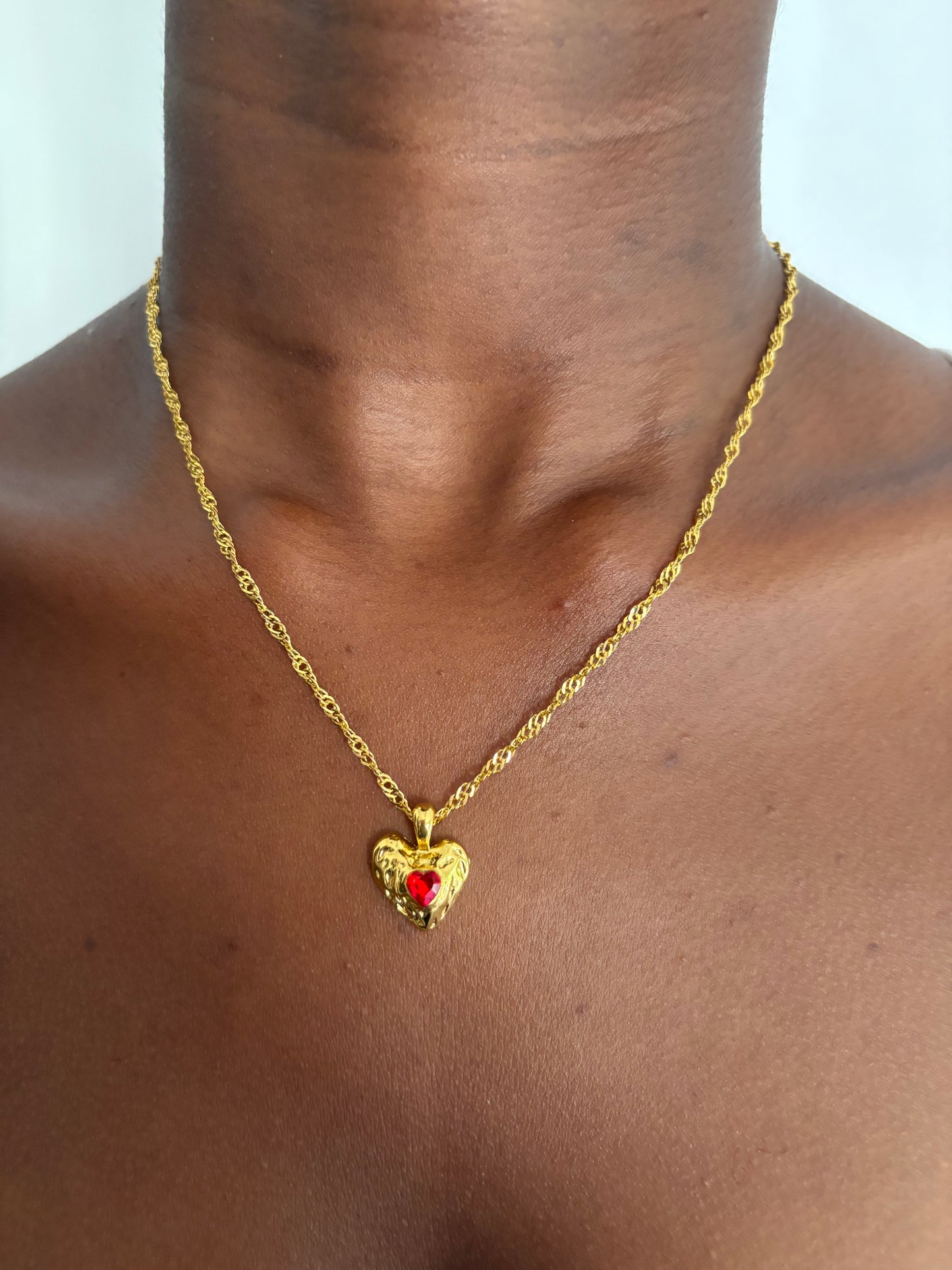 Esme Red Heart Necklace