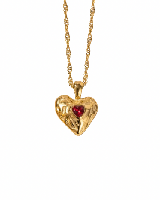 Esme Red Heart Necklace