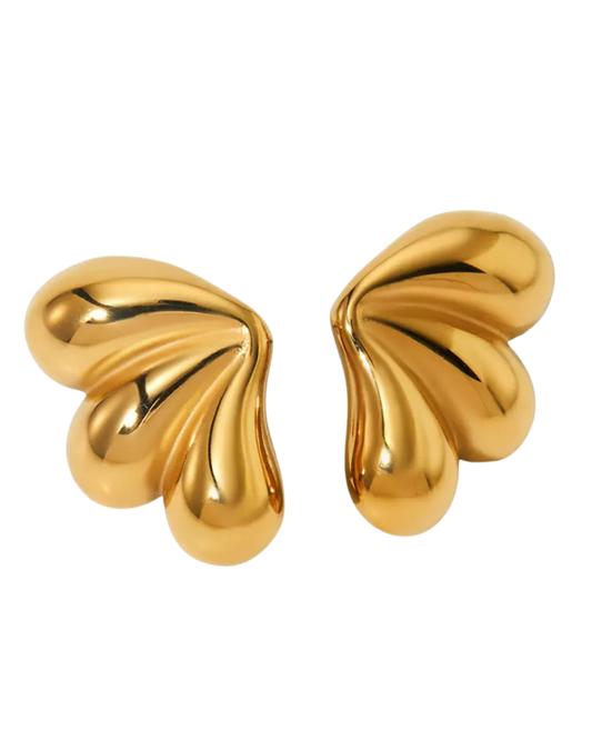 Saphron Fluid Heart Earring